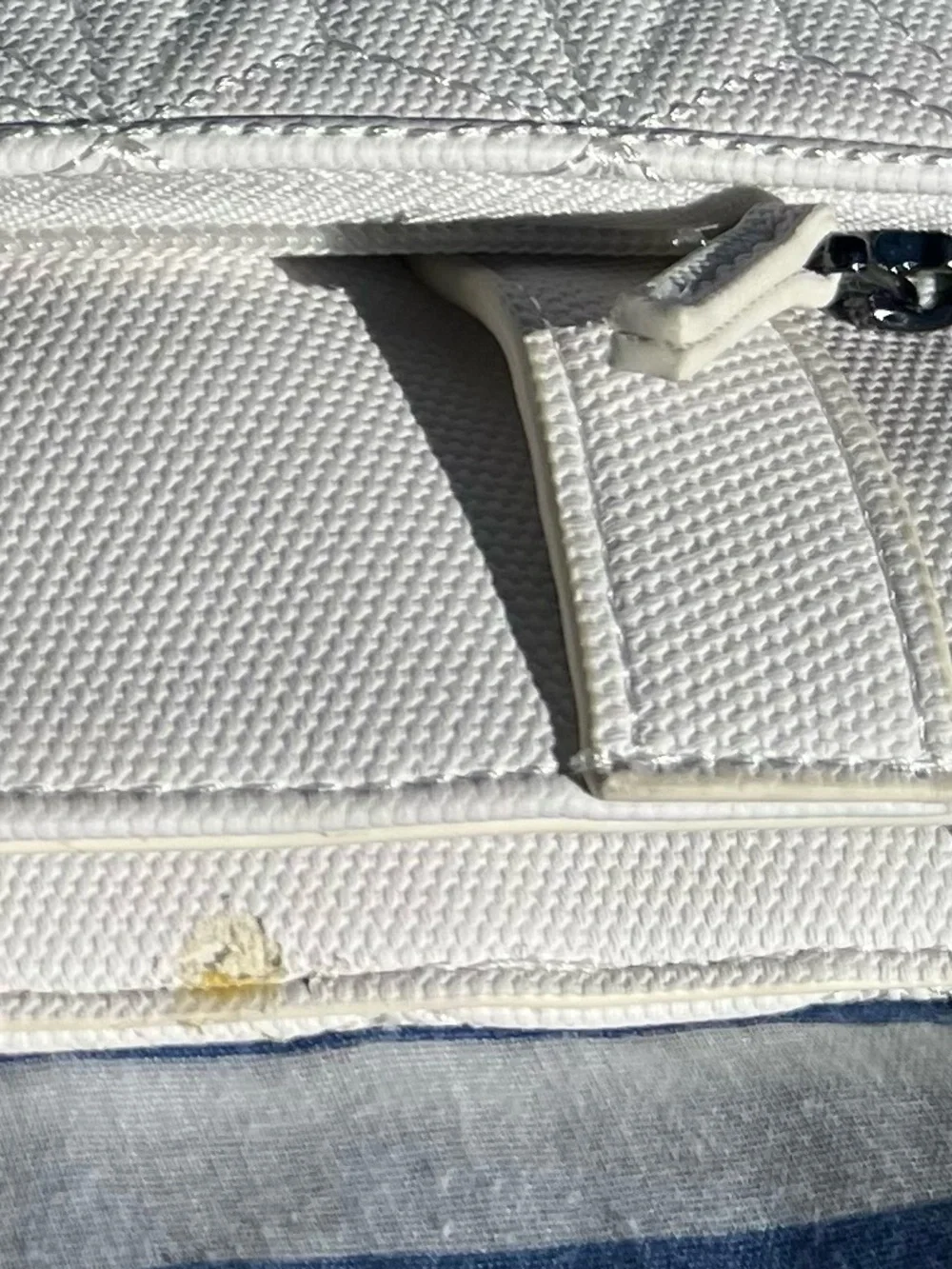 lug Flyer Matte Luxe in White Crossbody Bag NWT with a small blemish see picture